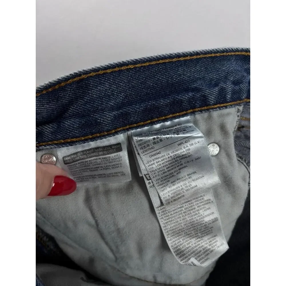 Levis‎ 505 Regular Fit Straight Leg Blue Denim Jeans Mens 32x32 Medium Wash